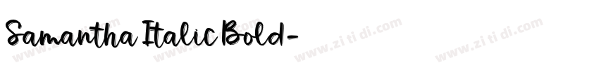 Samantha Italic Bold字体转换